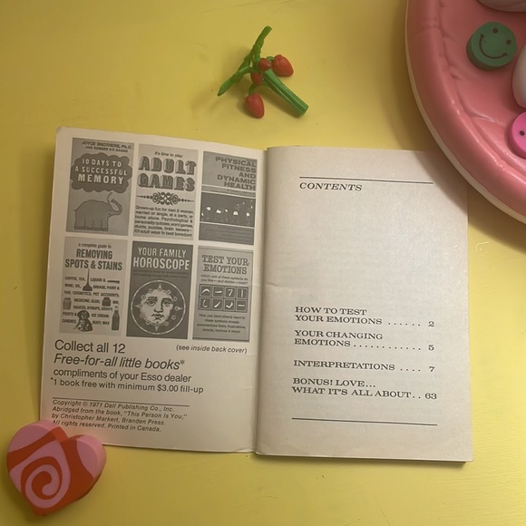 Vintage 1971 Personality Test Booklet - Esso “Test Your Emotions” No. 6 of 12 - Picture 3 of 3